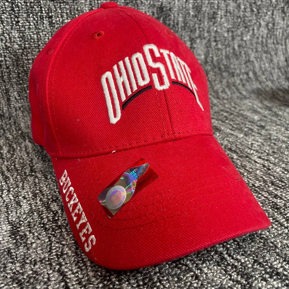Ohio State‎ Buckeyes Baseball Hat Mens One Size Red Embroidered Adjustable Cap